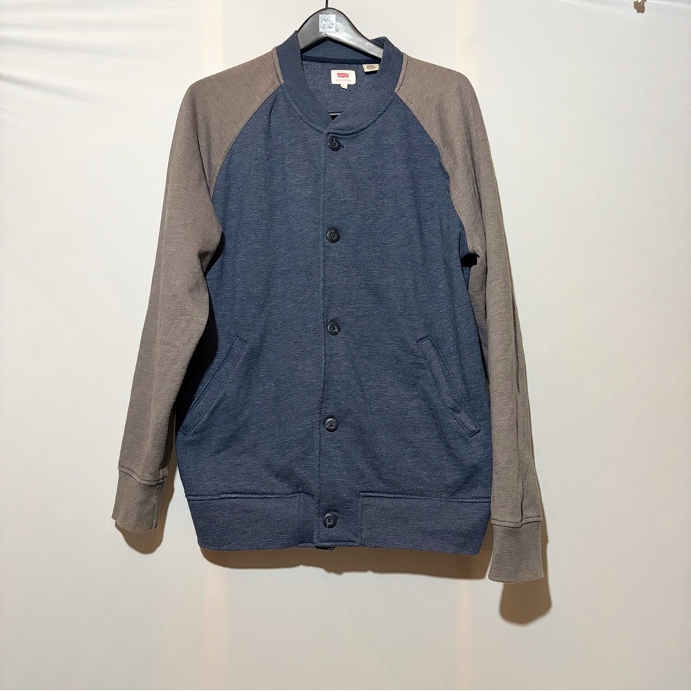 Levi's Blue and Gray Bomber Jacket